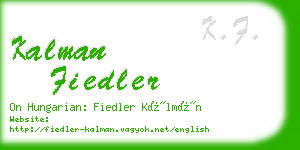 kalman fiedler business card